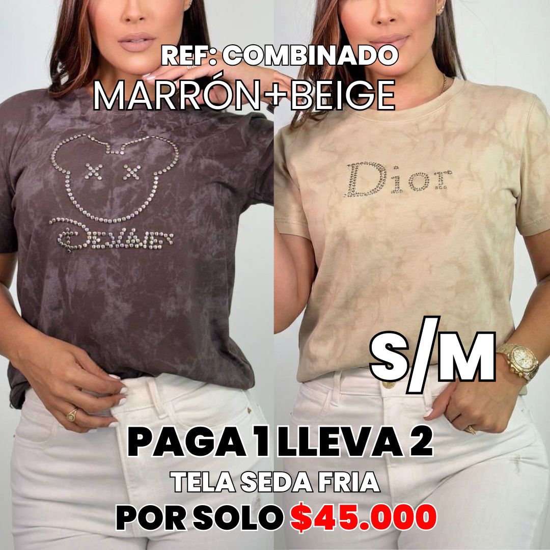 2PACK CAMISETAS SEDA FRIA
