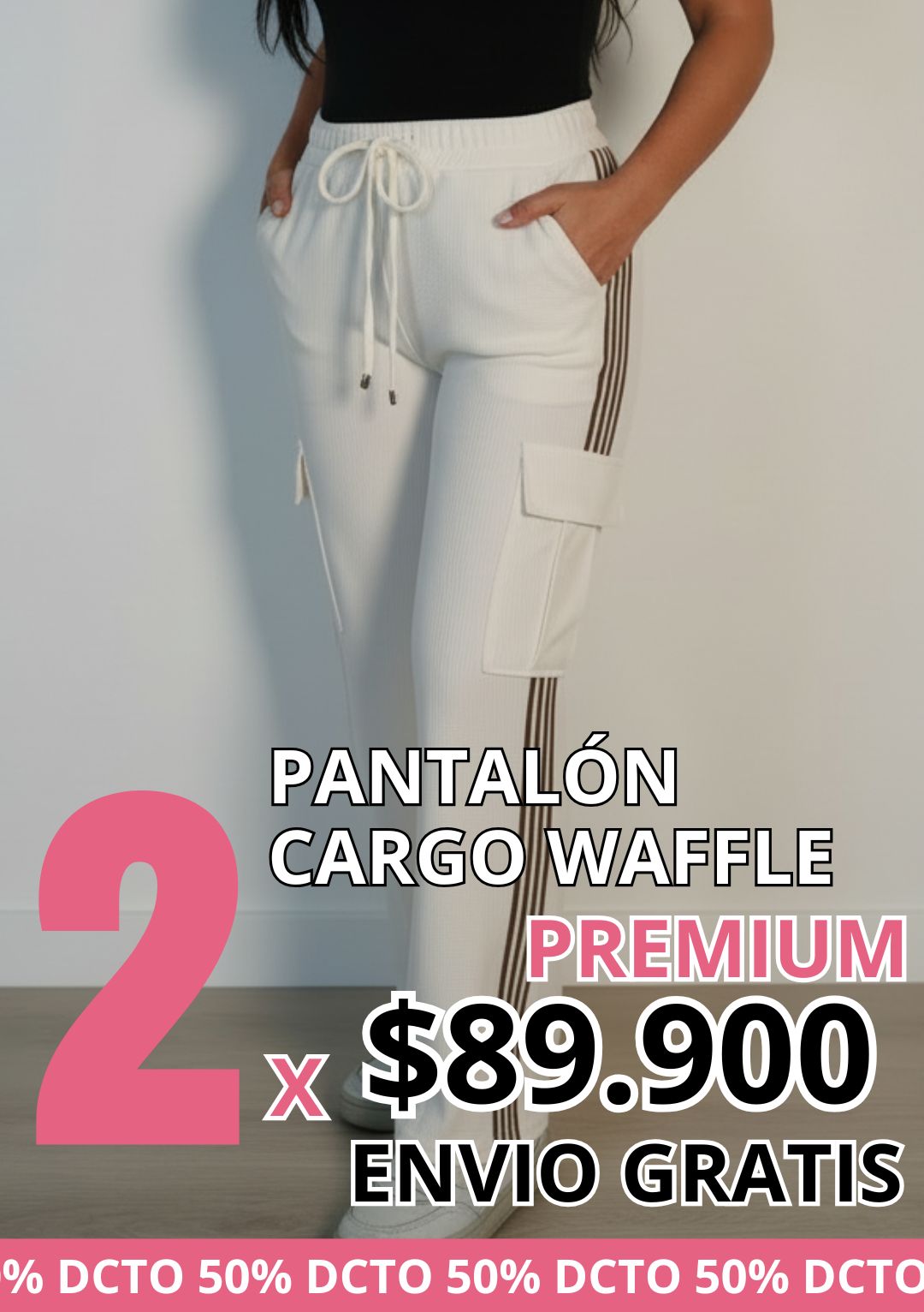 2PACK PANTALON CARGO GALLETA