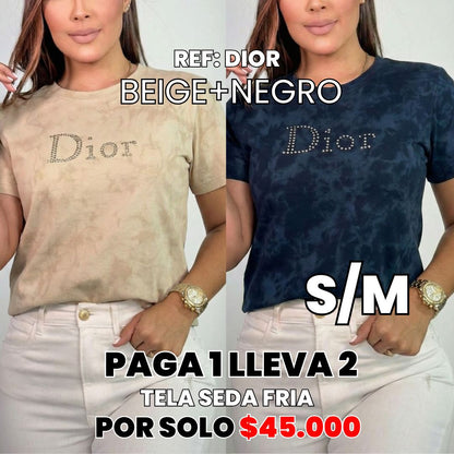2PACK CAMISETAS SEDA FRIA