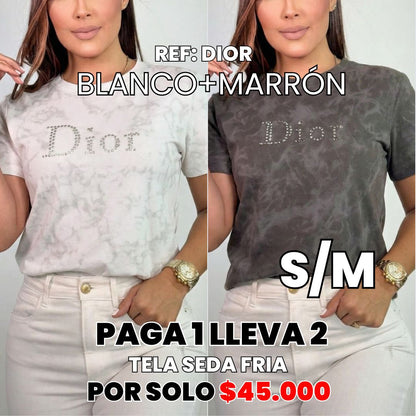 2PACK CAMISETAS SEDA FRIA