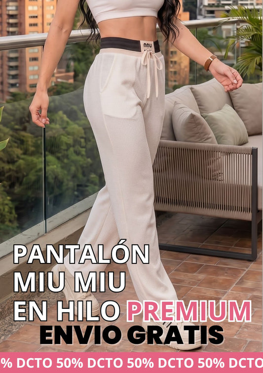 PACK X2 PANTALON MIU MIU EN HILO PREMIUM