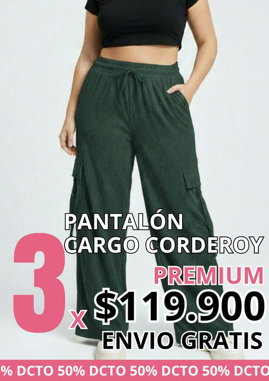 PANTALON CARGO EN CORDEROY
