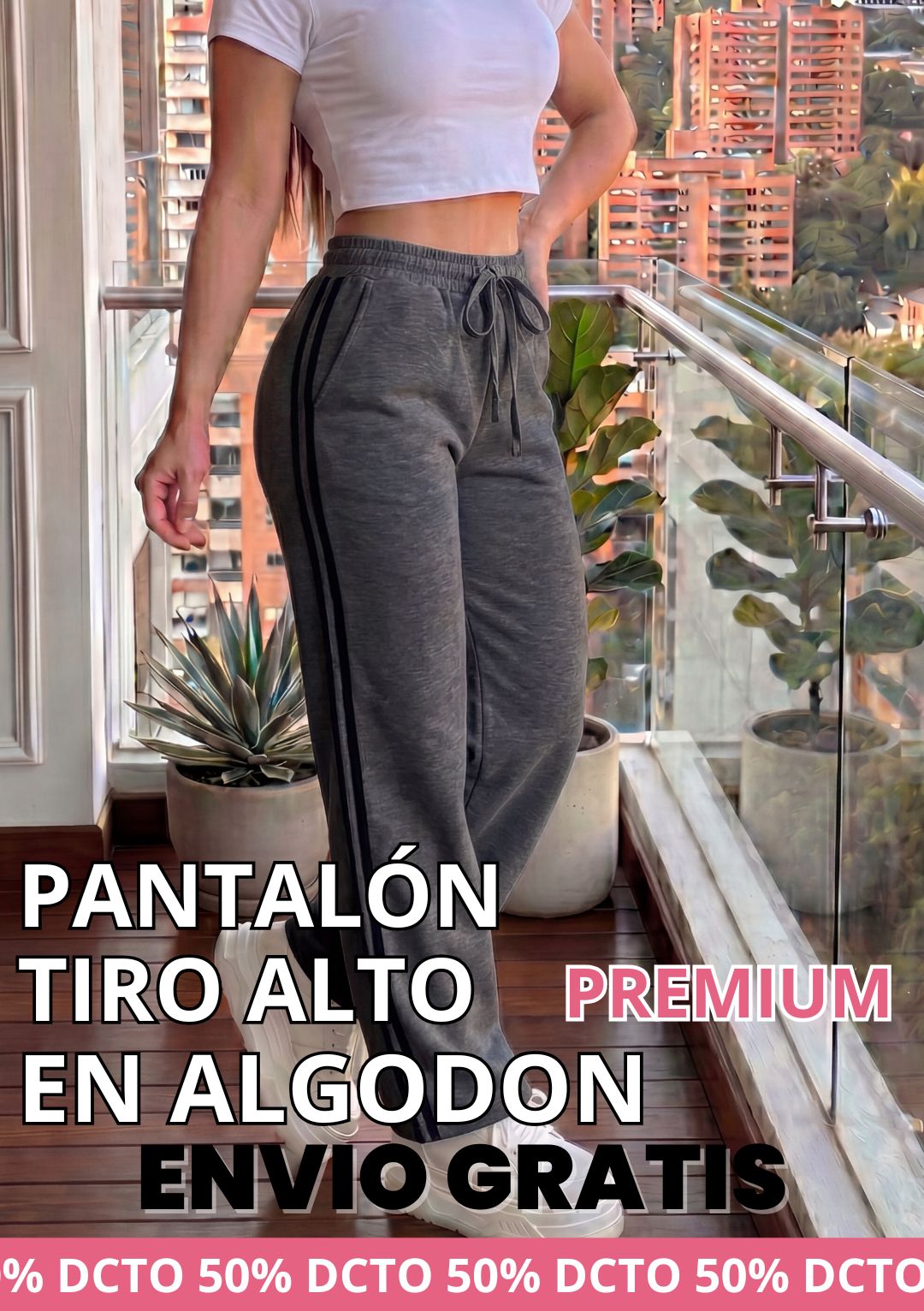PACK X2 PANTALON BOTA RECTA EN ALGODON PREMIUM