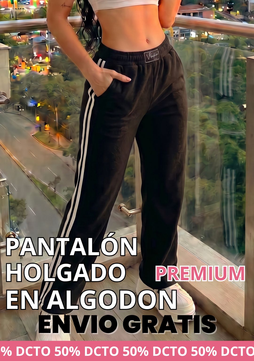 PACK X3 PANTALON BOTA RECTA EN ALGODON PREMIUM