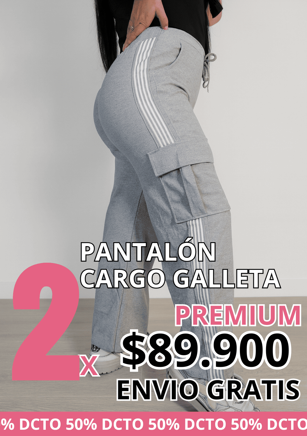 2PACK PANTALON CARGO GALLETA