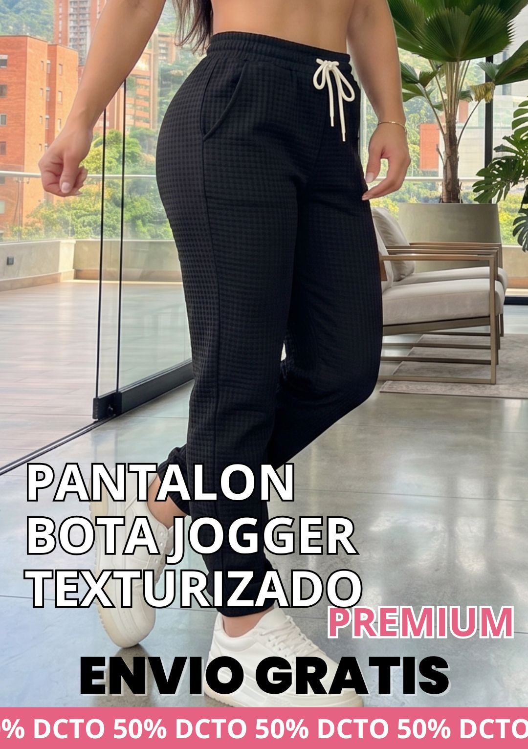 PACK X2 JOGGER PUNTO TEXTURIZADO PREMIUM