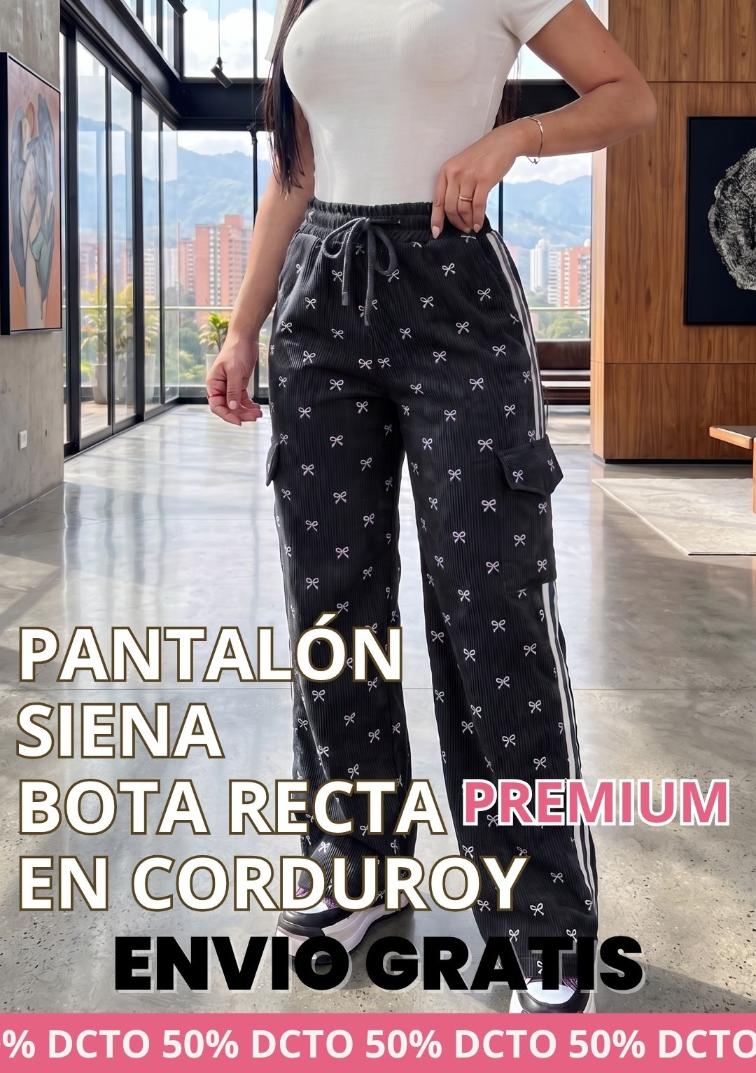 PACK X3 PANTALON SIENA BOTA RECTA EN CORDUROY