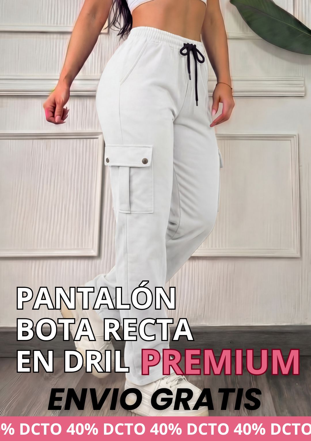 PACK X2 PANTALON CARGO EN DRIL STRECH PREMIUM