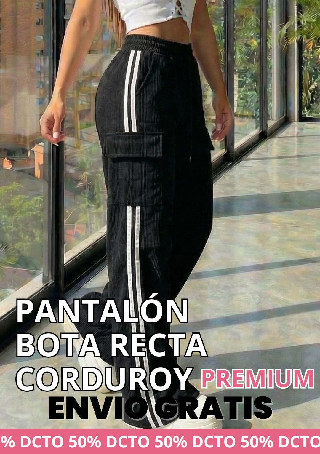 PACK X3 PANTALON CARGO EN CORDUROY